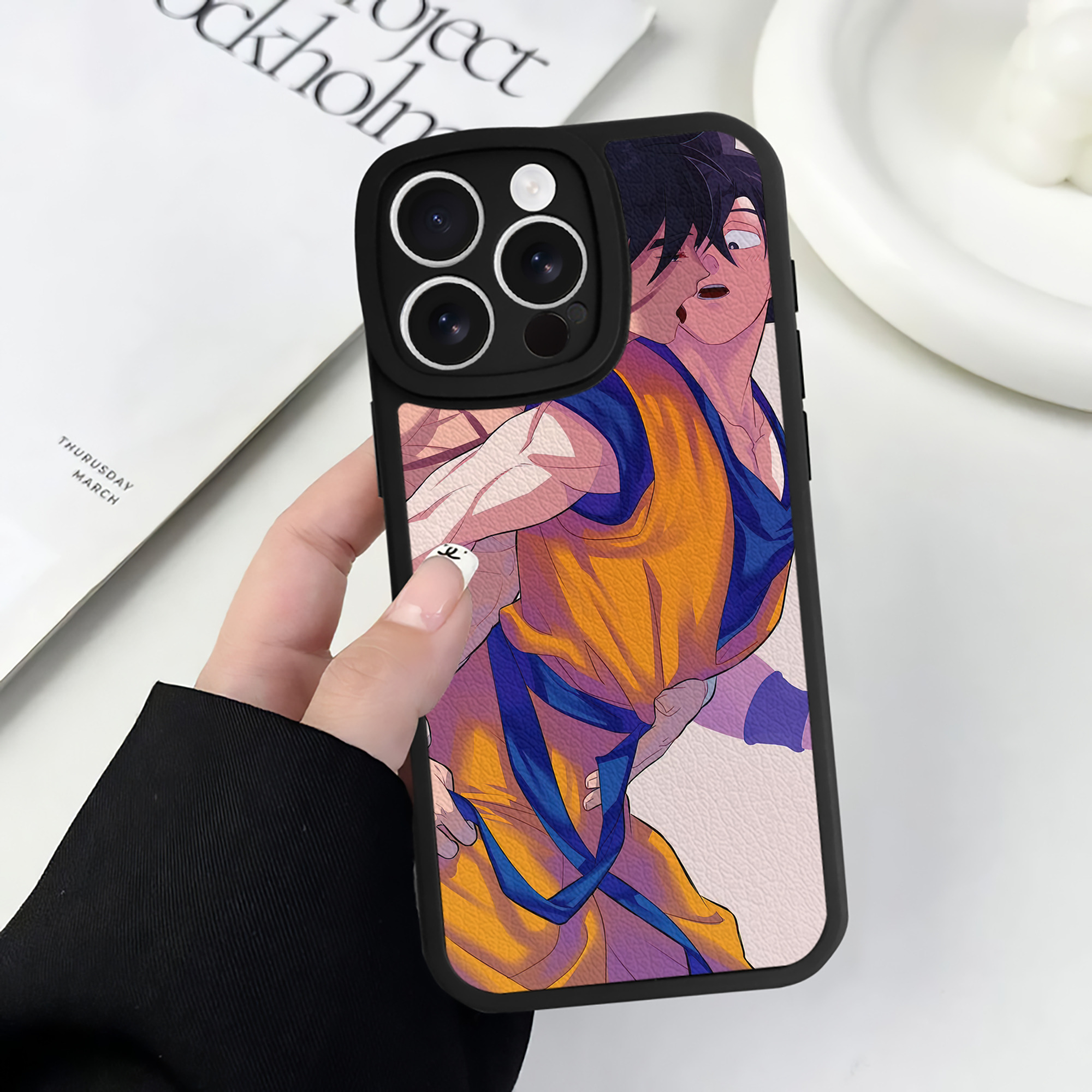 （画像用） ドラゴンボール DRAGON BALL 【iPhone 16シリーズ対応】シリコンスマホケース（レザー調） 材質：シリコン